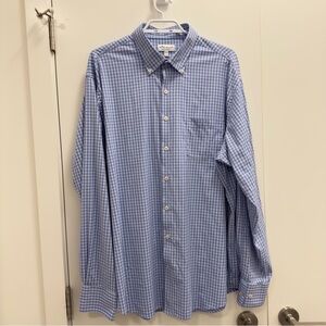 Peter Millar summer Men's Blue Checkered long sleeves Shirt